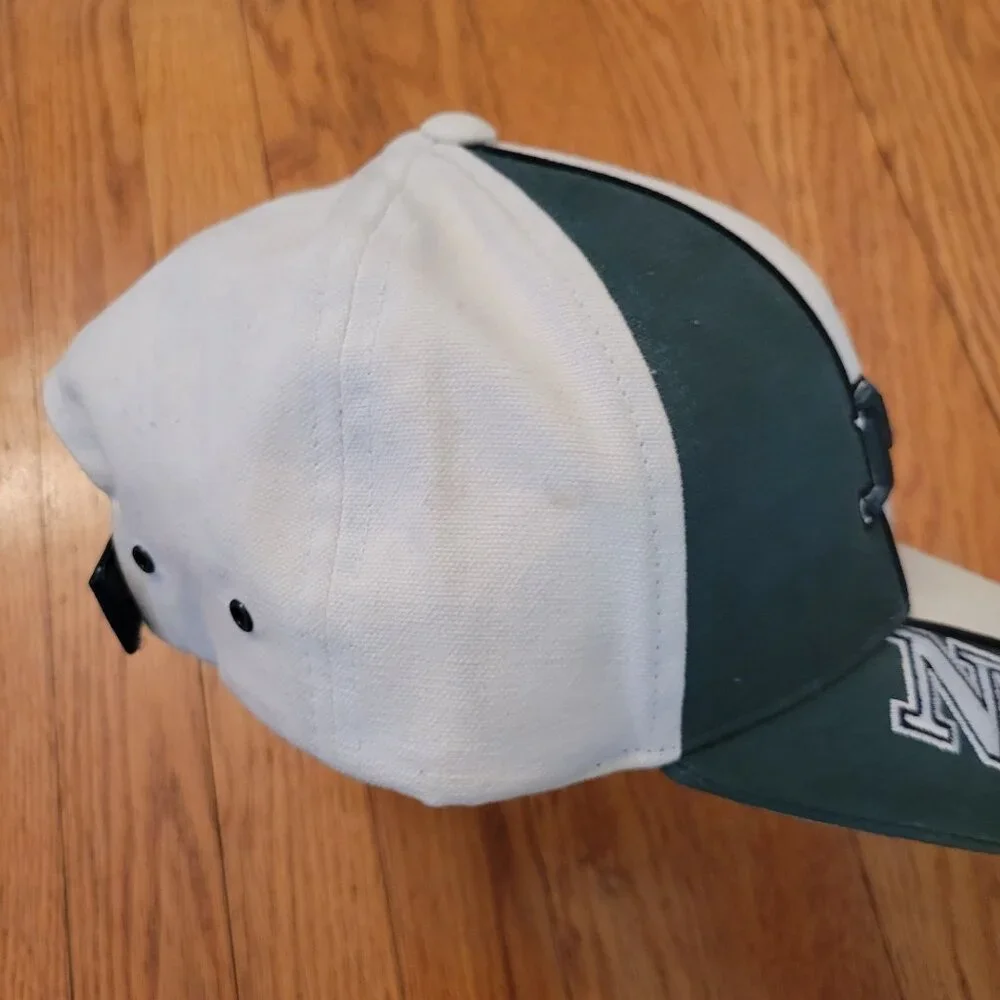 Vintage Reebok NFL Pro Line New York Jets Hat White Green OS Adjustable Football